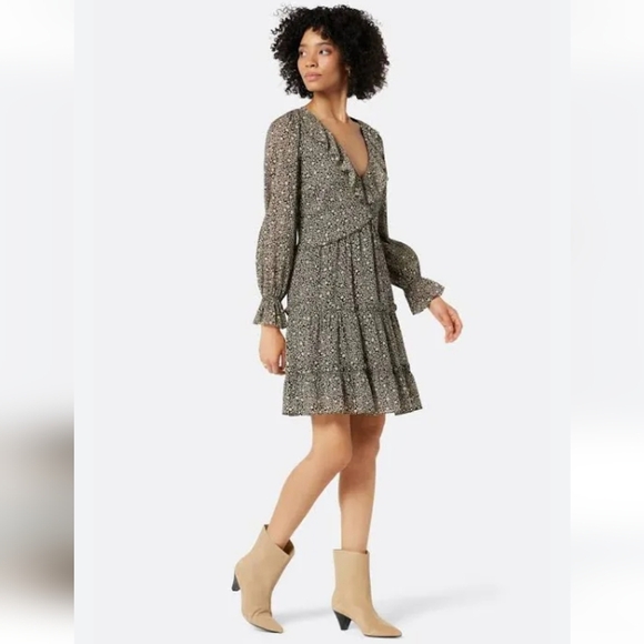 NWT JOIE ADANSON MINI COTTON DRESS COLOR BLEACHED SAND SIZE 4 - Picture 5 of 14